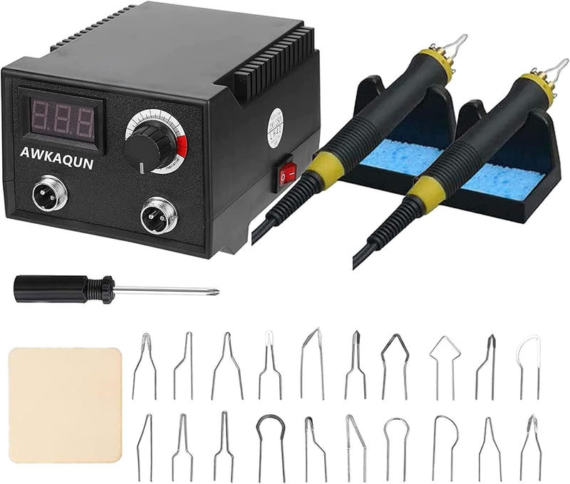 100W Pyrographie Maschine, 0-750°C einstellbare Temperaturregelung, mit Stiftköpfen der Heizungs 20