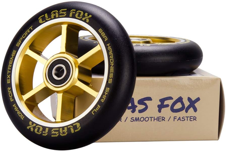 CLAS FOX Pro Stunt Scooter Rollen Roller Räder 110mm EIN Paar mit ABEC-9 Kugellager CNC Metallker (2