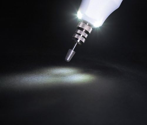 Bausch 0375Licht Elektrisches Maniküre-/Pediküregerät mit Rundumlicht und Feststellschraube, 5 Aufsä