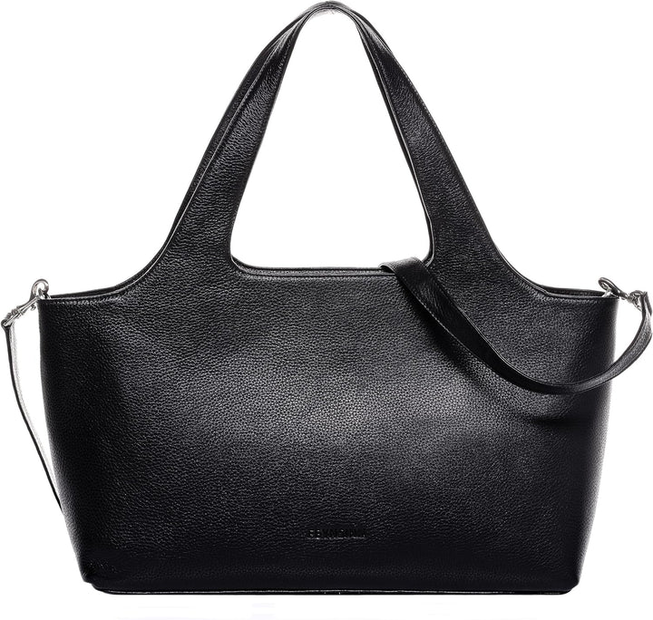 FEYNSINN BERLIN elegante Handtasche mit langen Henkeln NEA aus Nappa-Leder I Henkeltasche gross Lapt