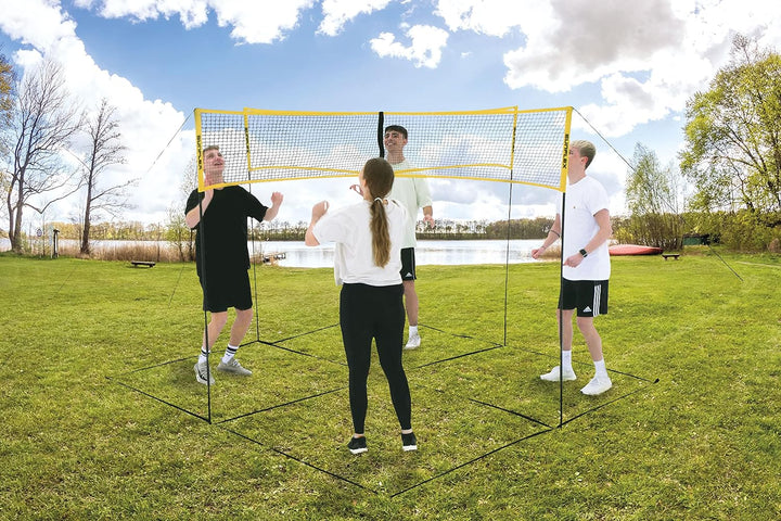Sunflex® X-Net | Outdoor-Spiel für Strand + Wiese | vielseitiges stabiles Spiel ohne Limits für 4 Sp
