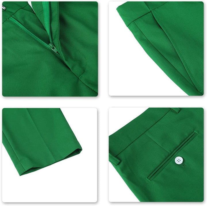 YOUTHUP Herren 3 Teilig Anzug Slim Fit Formell Anzüge 1 Knopf Herrenanzug für Business Hochzeit S Gr