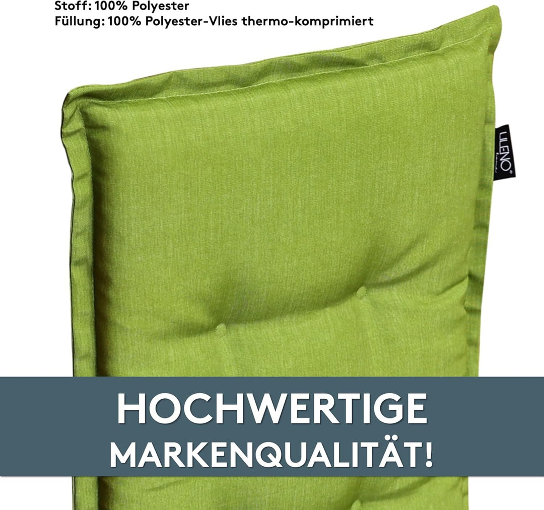 LILENO HOME Sonnenliege Auflage als [1er Set - Rollliege] in Apfelgrün Uni - Gartenliegen Auflage pe