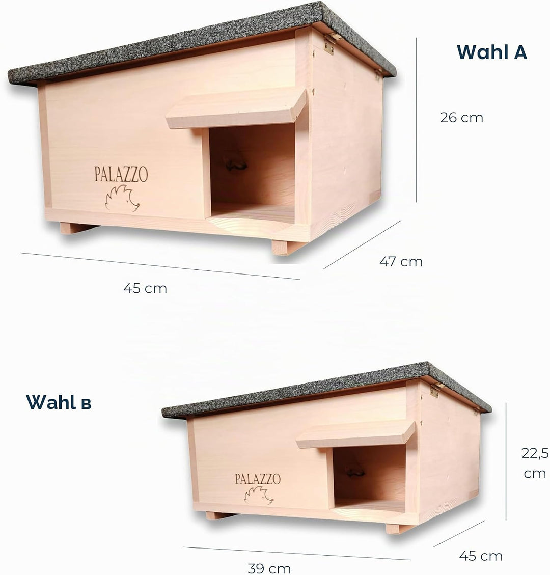 Dokkodo Igelhaus wetterfest aus Holz – Igelhotel & Winterquartier mit Labyrinth-Eingang – Sicherer U