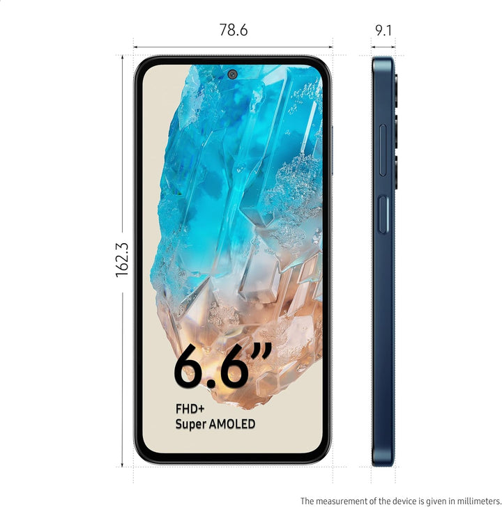 Samsung Galaxy M35 5G 6 GB/128 GB Blau (Dark Blue) Dual-SIM SM-M356B Blau 6GB + 128GB, Blau 6GB + 12