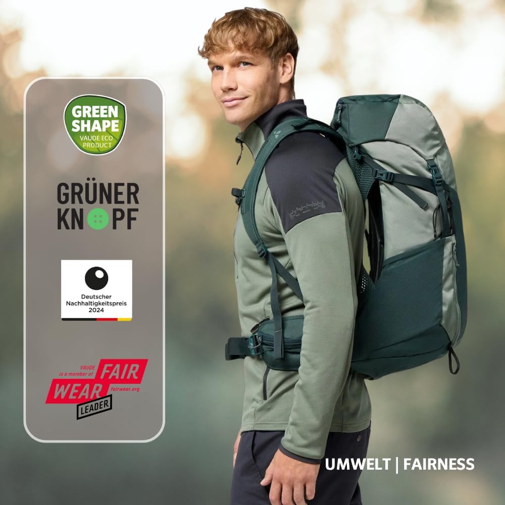 VAUDE Brenta 36+6 – Wanderrucksack fu?r Damen & Herren 42 Liter, Aeroflex 3D Belu?ftung & ErgoShape-