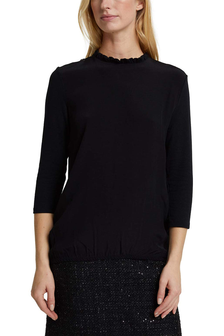 ESPRIT Damen T-Shirt 120ee1k322 XS 001/Black, XS 001/Black