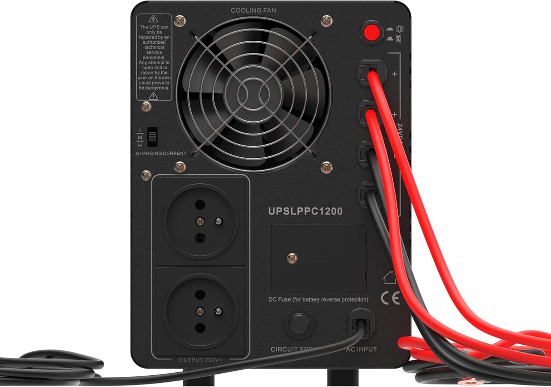 Green Cell USV 1200W 2000VA PowerCore, Notstromversorgung mit LCD Display, AVR UPS mit Reiner Sinusw