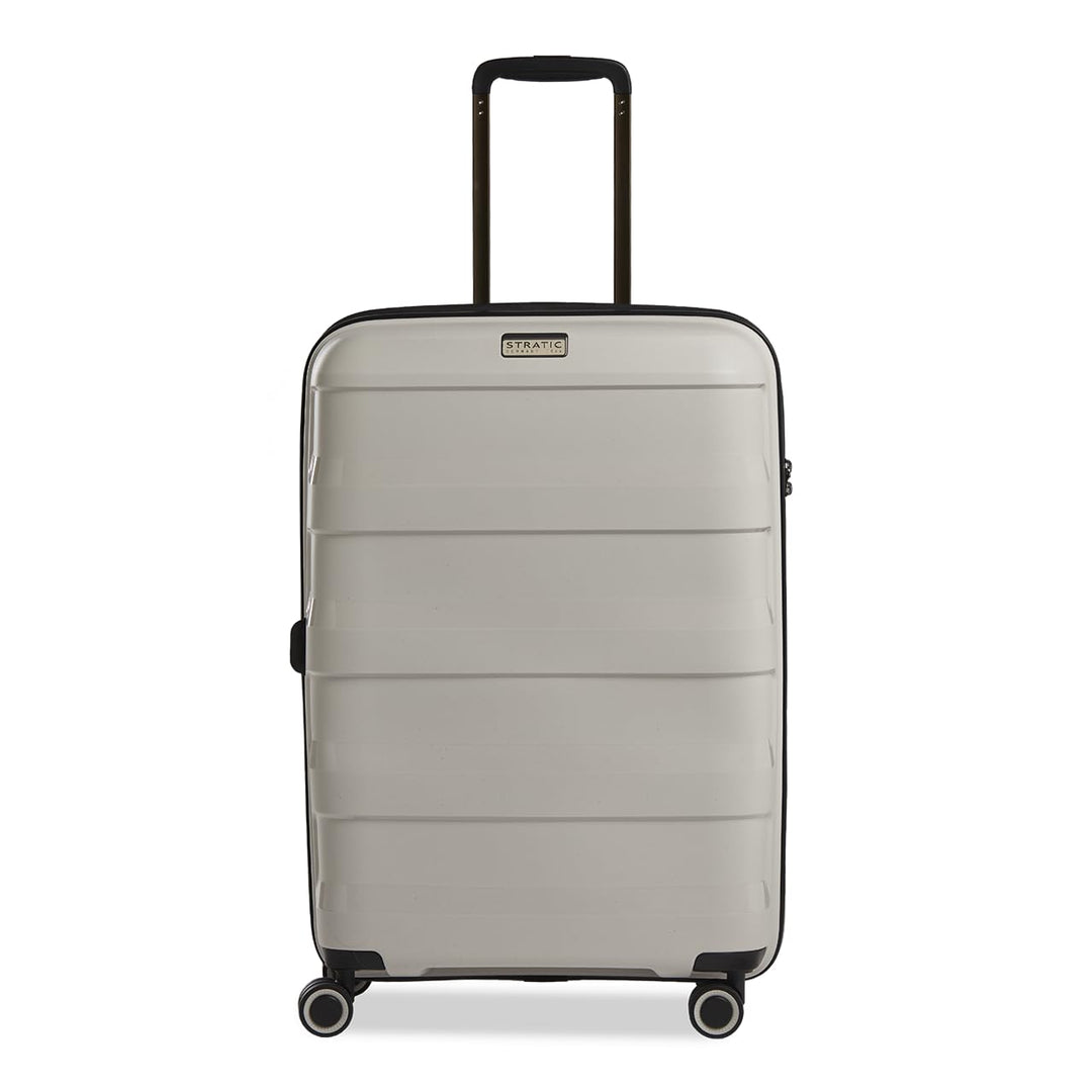 Stratic Straw + Hartschalen-Koffer Trolley Koffer gross Reisekoffer, nachhaltig, 4 Rollen, erweiterb