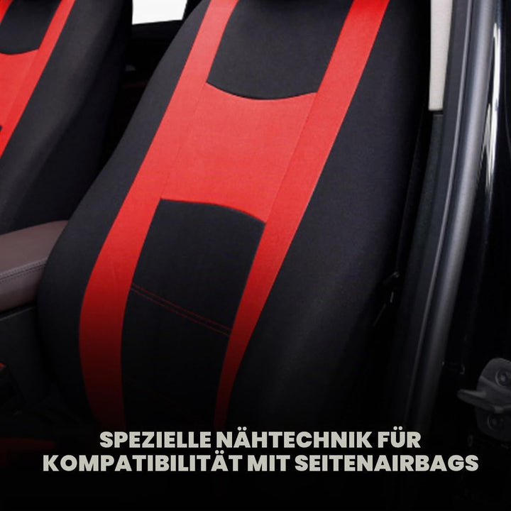 JNNJ 9 Stück Autositzbezüge Kompletter Satz, Klassisch Autositzbezüge Sitzschoner Auto Schonbezug Au