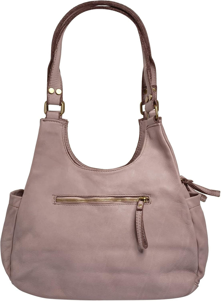Samantha Look Umhängetasche echt Leder Damen - 021685 Alt-rosa, Alt-rosa