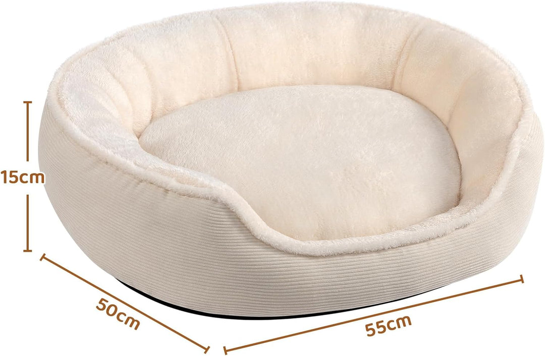 Hollypet Katzenbett Kleines Hundebett, Rundes Haustierbett für Katzen und Welpen, Weiches Schlafbett