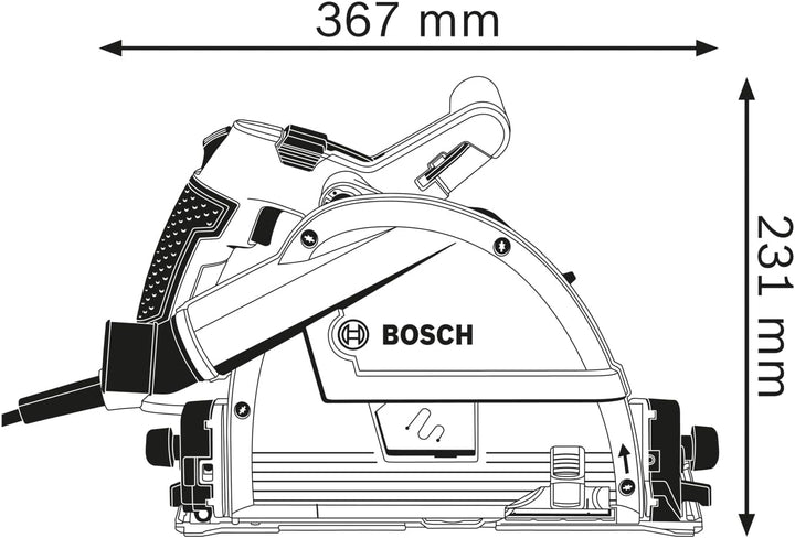 Bosch Professional Tauchsäge GKT 55 GCE (1.400 Watt, inkl. Kreissägeblatt Best for Wood, 165 mm Säge
