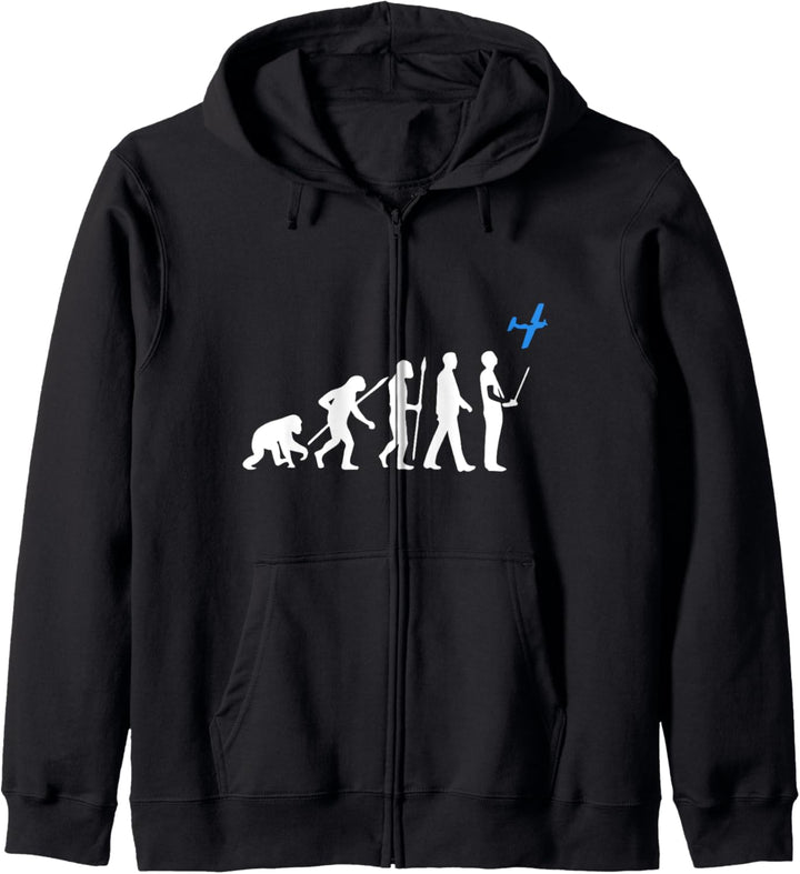 Evolution Modellflug RC Flugzeug Flieger lustiges T-Shirt Kapuzenjacke