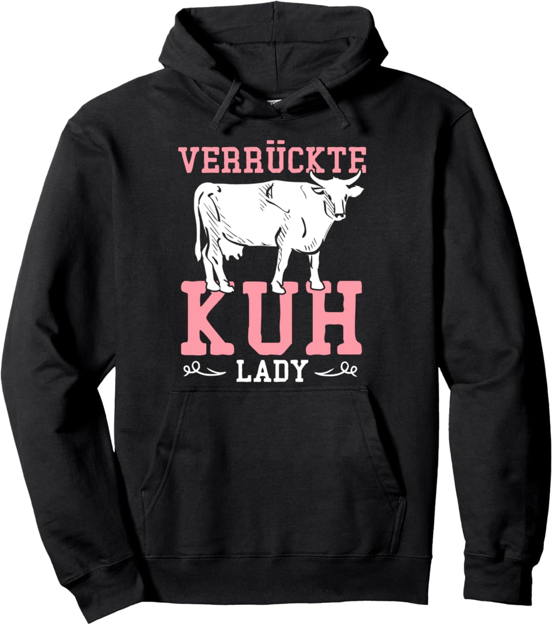Landwirtschaft Geschenk für verrückte Kuh Lady Damen Kühe Pullover Hoodie