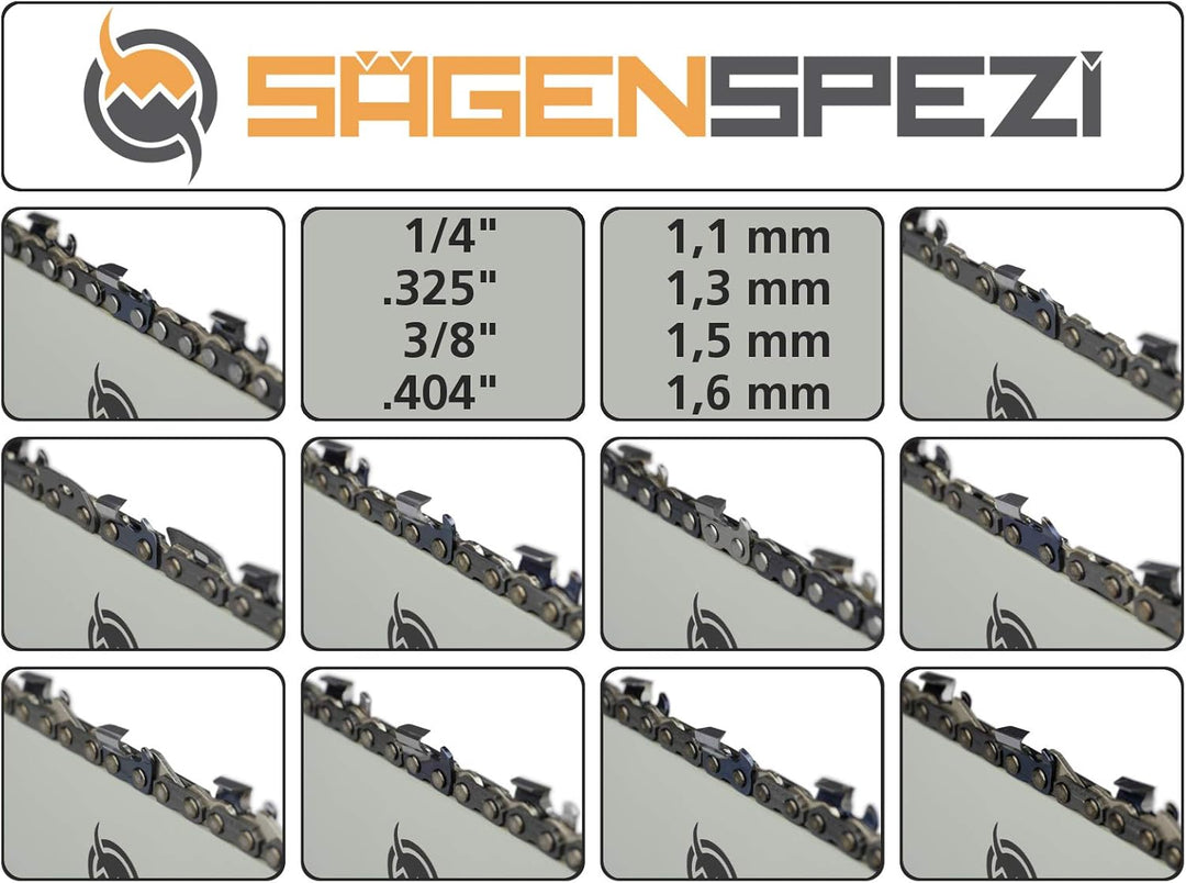 Sägenspezi Sägekette 3/8" 1,5mm Hartmetall 93TG 3/8" 1,5mm 93TG Hartmetall, 3/8" 1,5mm 93TG Hartmeta