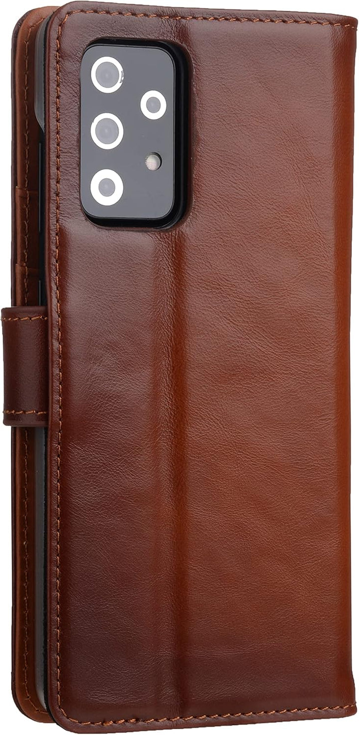 StilGut Talis kompatibel mit Samsung Galaxy A72 Hülle mit Kartenfach aus Leder, Wallet Case, Lederhü