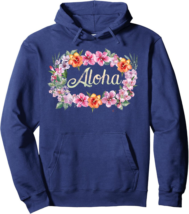 Aloha Flowers Hawaii-T-Shirt Hawaii Strand Luau Party Geschenke Pullover Hoodie
