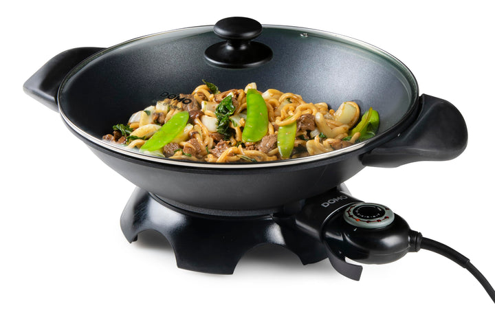 Domo DO-8708W DO8708W elektrischer Wok, Aluguss, 5 liters