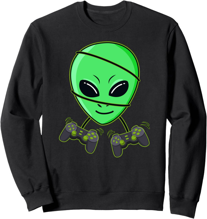 Halloween Alien Video Gamer Controller Jungen Kinder Mädchen Sweatshirt