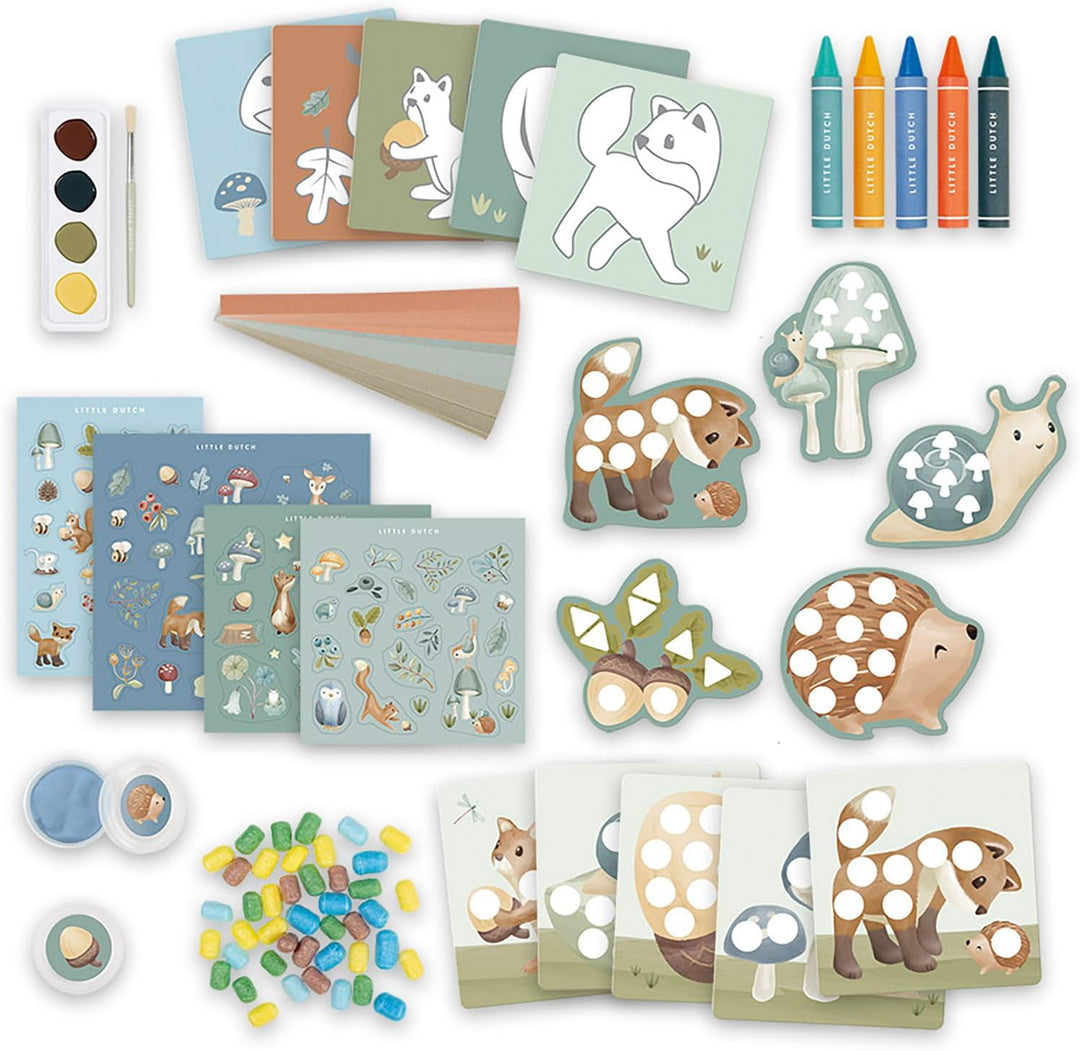 Little Dutch Bastelset Kreativitätsbox XL zum Malen, Kleben und Gestalten für Kinder - Forest Friend