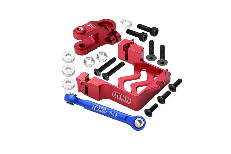 Aluminium Servo Mount + Tie Rod + 25T Servo Horn for Traxxas 1/10 Maxx 4WD Monster Truck (89076-4) U