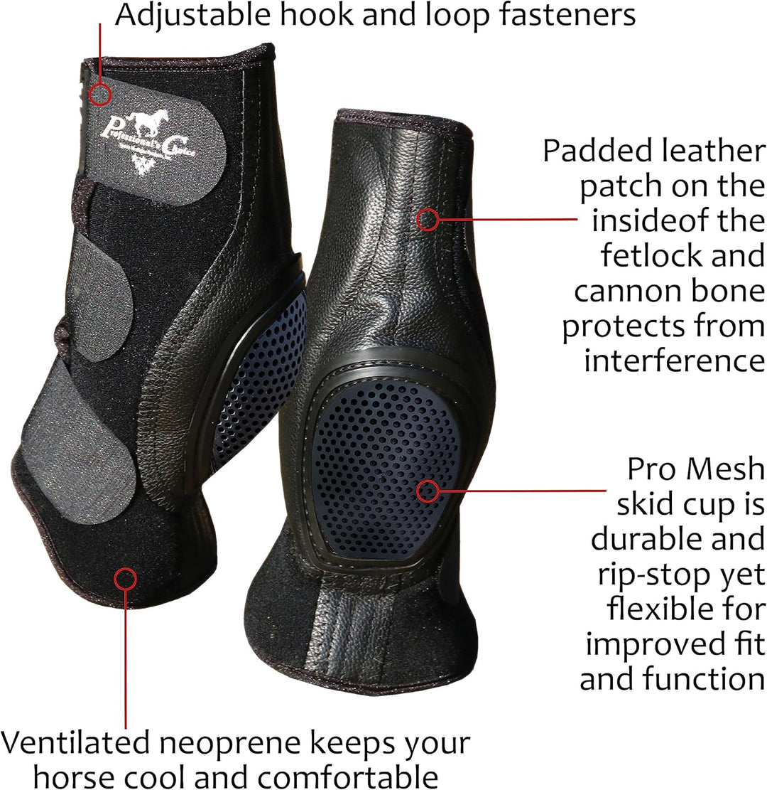 Professional's Choice Equine Ventech SlideTec Skid Rear Leg Boot | Prevents Burns During Sliding Sto