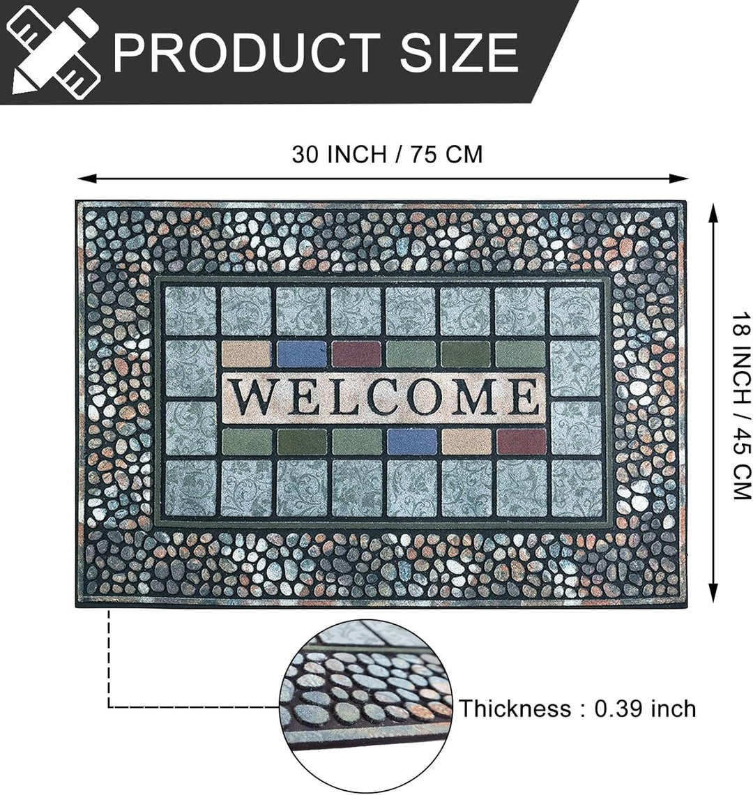 CHICHIC Eingangstürmatte, gross, 45.7x76.2 cm, Eingangsbereich, Fussmatte, Haustürteppich, strapazie