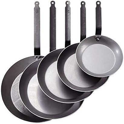 DE Buyer 5110.28 Carbone Plus Lyonnaise Bratpfanne, Stahl, Ø 28 cm