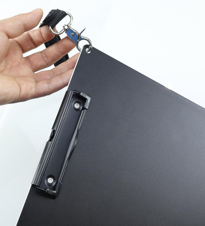 Aluminium-Klemmbrett, A4-Grösse (24,1 x 32,4 cm), zwei Clip-Klemmbretter mit 160 cm verstellbarem Sc