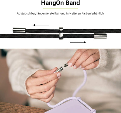 Artwizz HangOn Case kompatibel mit iPhone 14 - Elastische Schutzhülle aus Silikon als Handykette zum