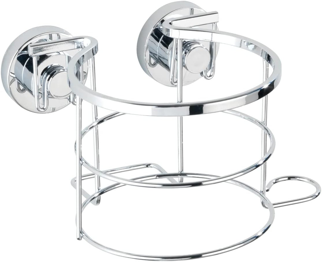 WENKO 17798100 Power-Loc Haartrocknerhalter Bovino - Befestigen ohne Bohren, Easy Hang On, Edelstahl