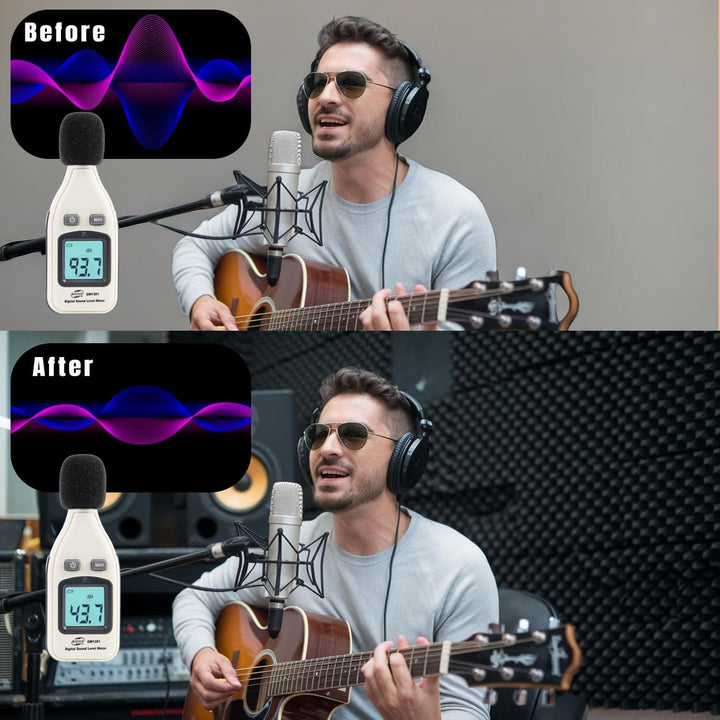 Saiqiang 48 Pack Akustikschaumstoff, Akustikschaumstoff Platten Wand 30x30x2.5 cm Schalldämmung Akus