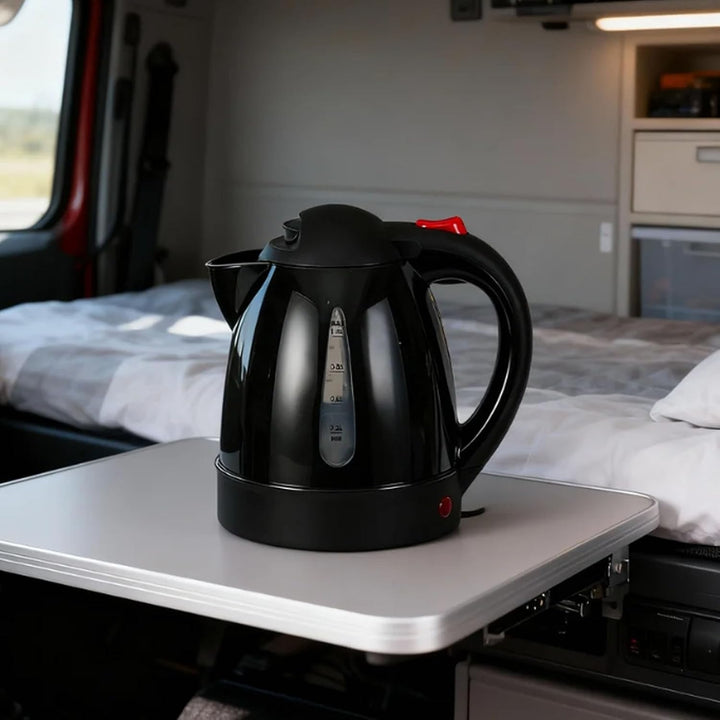 24V-Wasserkocher für LKW und Wohnmobil, 1L tragbarer Reise-Wasserkocher mit tropffreiem Ausguss, Sch