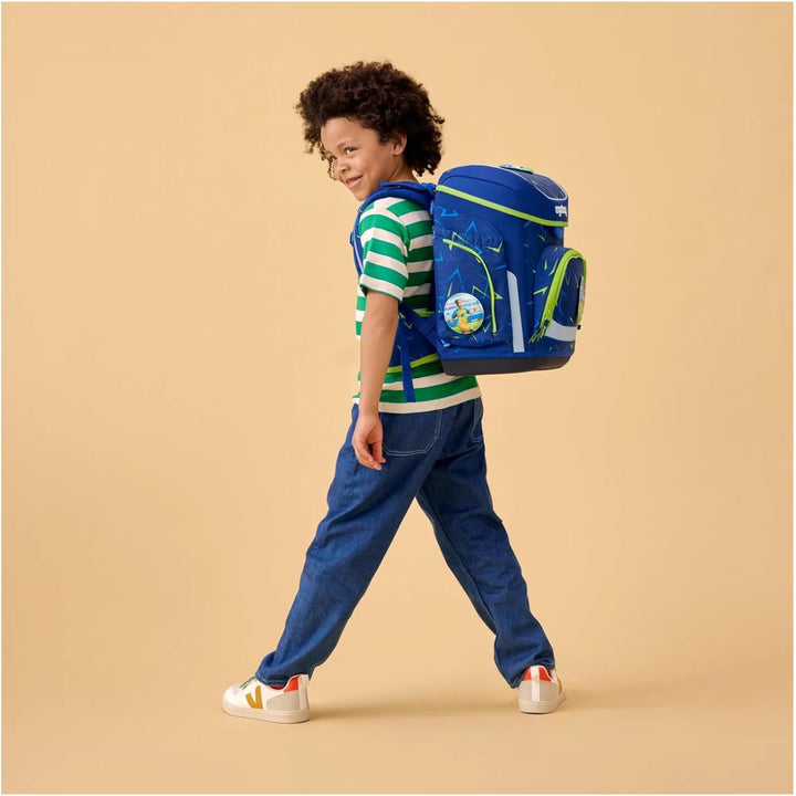 ergobag Schulranzen-Set cubo Set Spitzenreitbär - Dunkelblau Einheitsgrösse Spitzenreitbär - Dunkelb