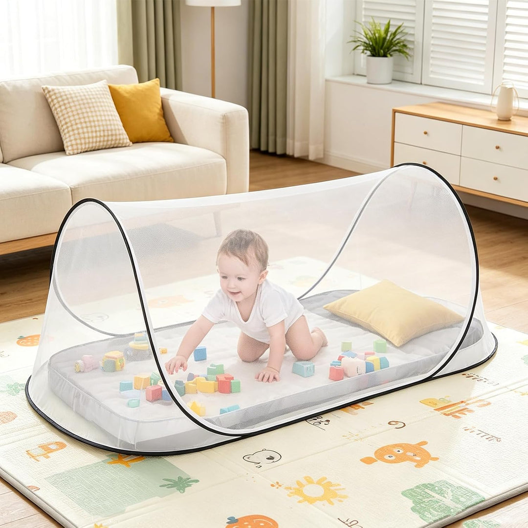 Pop-Up Moskitonetz Bett 200 x 80 x 56cm, Tragbares Faltbares Moskitonetz, Mückennetz Reise, Moskitoz