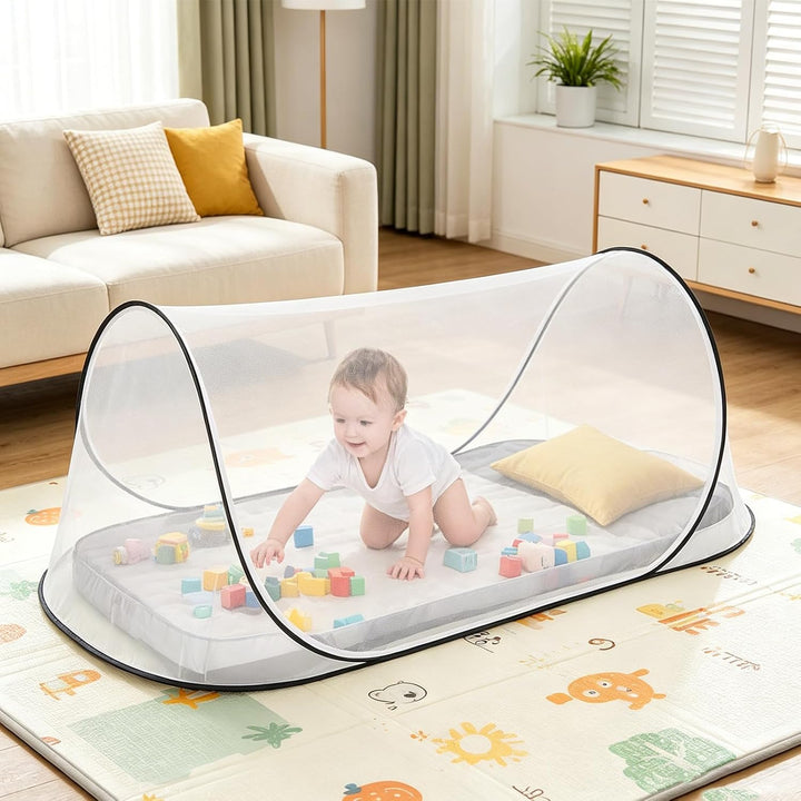 Pop-Up Moskitonetz Bett 200 x 80 x 56cm, Tragbares Faltbares Moskitonetz, Mückennetz Reise, Moskitoz