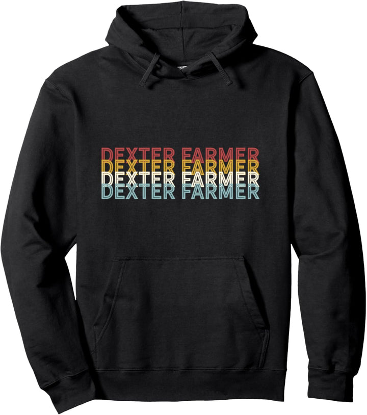 Rinder - Vintage Cow Dexter Farmer Pullover Hoodie