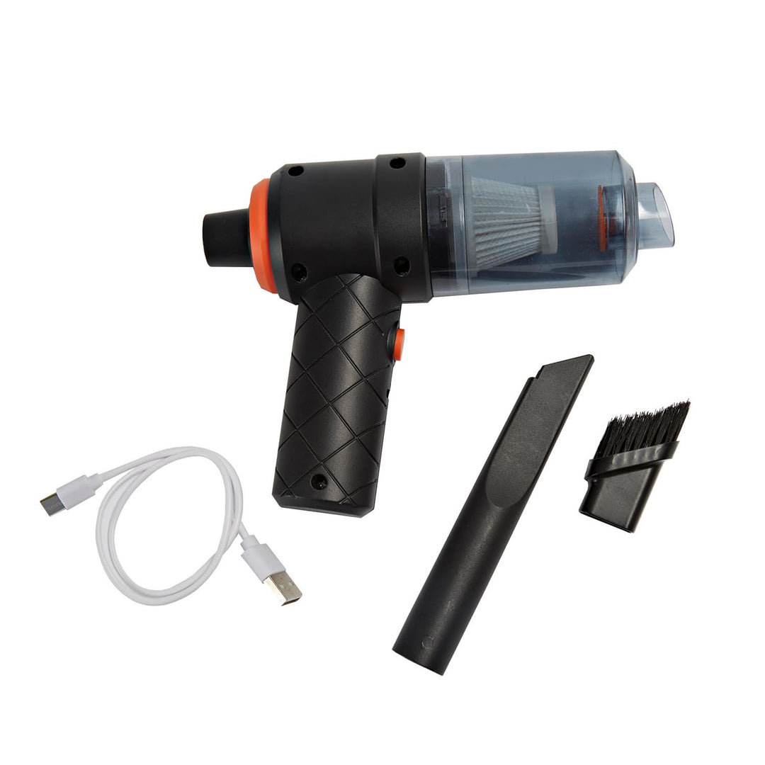 3 Pagen® Mini-Handstaubsauger – tragbarer Akku-Staubsauger für Küche, Auto & Haushalt - Zwei Aufsätz