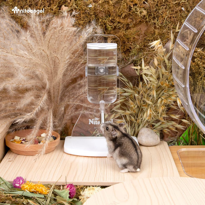 Niteangel Wasserflasche mit Ständer für syrische Zwerghamster, Gerbils, Mäuse, Ratten, Degus und kle