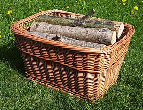 Tigana Kaminholzkorb aus Weide Regalkorb Schrankkorb Einkaufskorb Weidenkorb 90175
