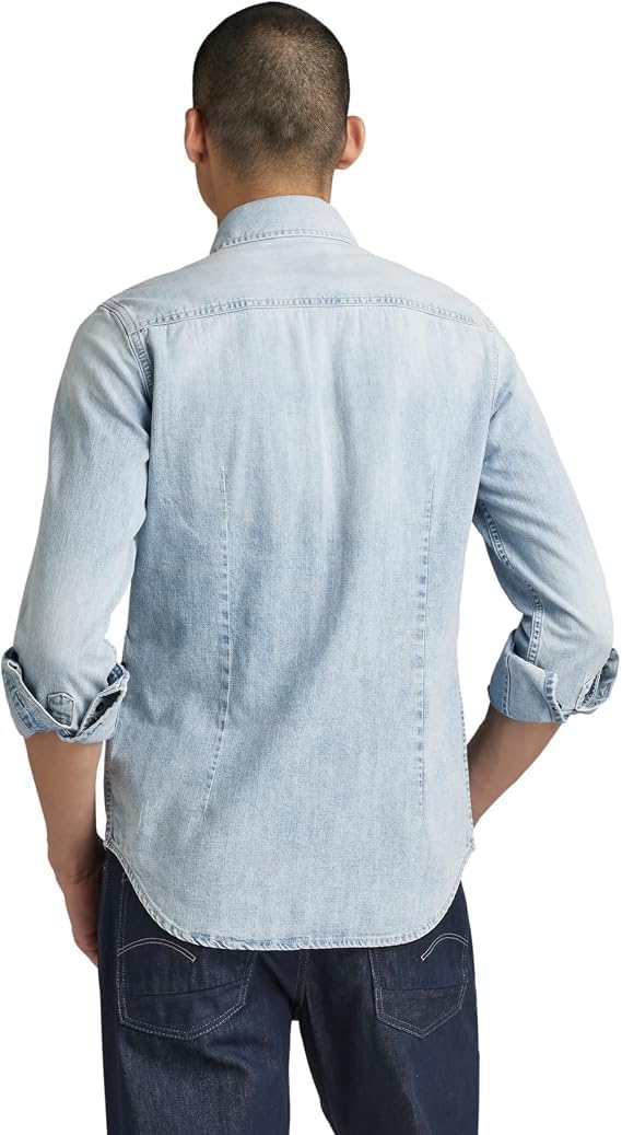 G-STAR Herren Slim Denim Hemd Shirts XS Blau (Sun Faded Blue Mist D23616-d252-g342), XS Blau (Sun Fa