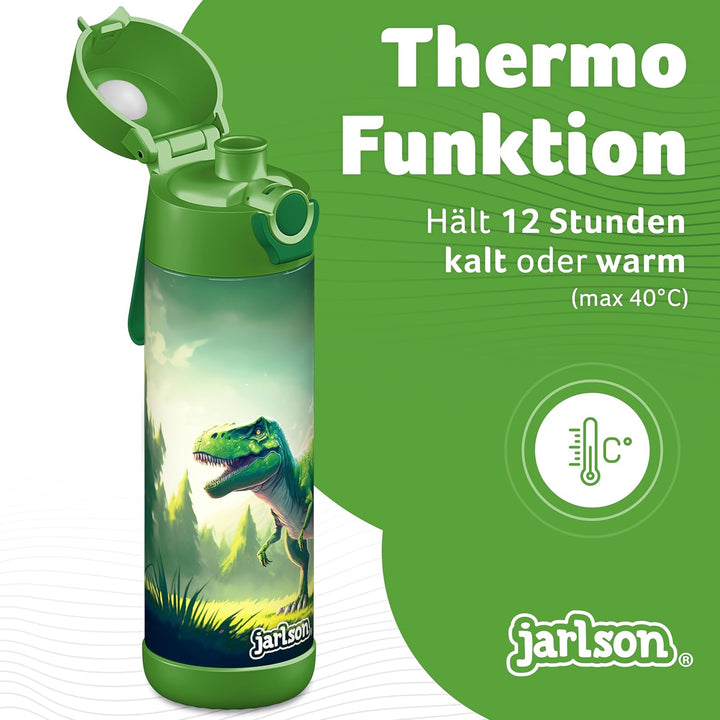 Jarlson® Trinkflasche Kinder Edelstahl MALI [THERMOSFLASCHE] - Kindertrinkflasche Auslaufsicher - Th