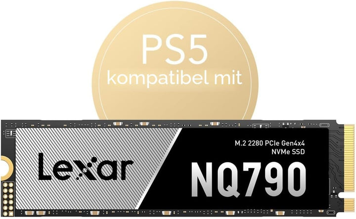 Lexar NQ790 M.2 SSD 2TB NVMe SSD Interne SSD 2TB, PCIe 4.0 Gen4x4, 7000 MB/s Lesen, 6000 MB/s Schrei