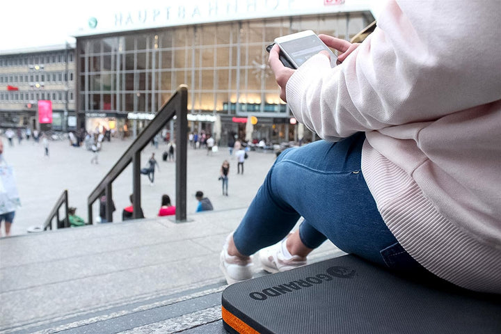 GORANDO® Premium Kniekissen 2er Set |orange| Kniebrett | Knieunterlage - Ideal für die Arbeit in Wer