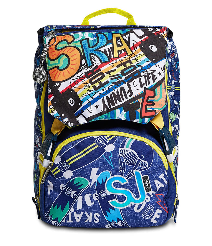 SJ Rucksack, Schulranzen für Grundschule, ab 1. Klasse, Erweiterbarer Schulranzen, Extra Volumen; Ge