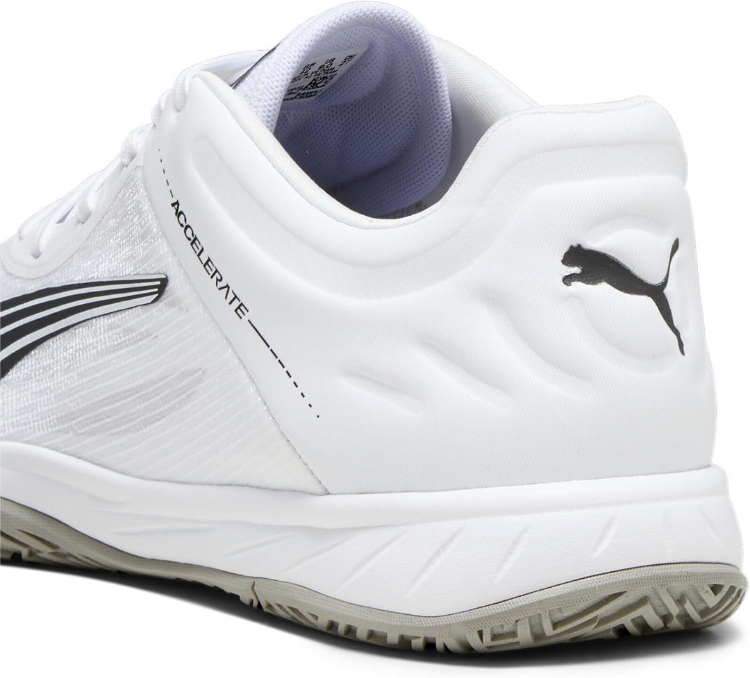 PUMA Unisex Beschleunigt Den Turbo Hallenturnschuh 39 EU Puma White Puma Black Concrete Gray, 39 EU