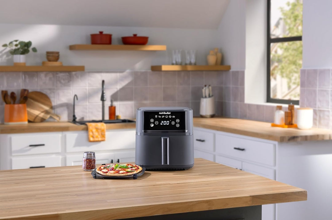 nutribullet Air fryer Crisplite NBA0611DG, Heissluftfritteuse mit 6L Kapazität, 80-200° Temperaturko