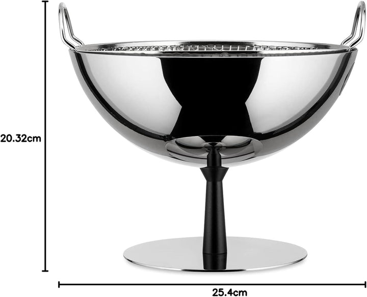 Alessi Obstschale/Sieb aus Edelstahl Fuss aus Aluminium, anthrazit