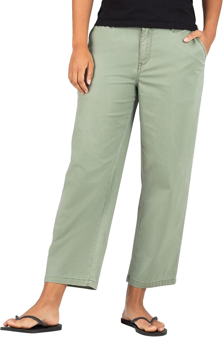 Timezone Damen Regular Marlatz Cropped Freizeithose 26 Oil Green, 26 Oil Green